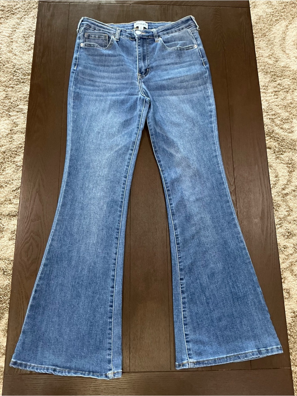 Abound Women’s Flare Jeans in Medium Blue - Classic High-Rise Style